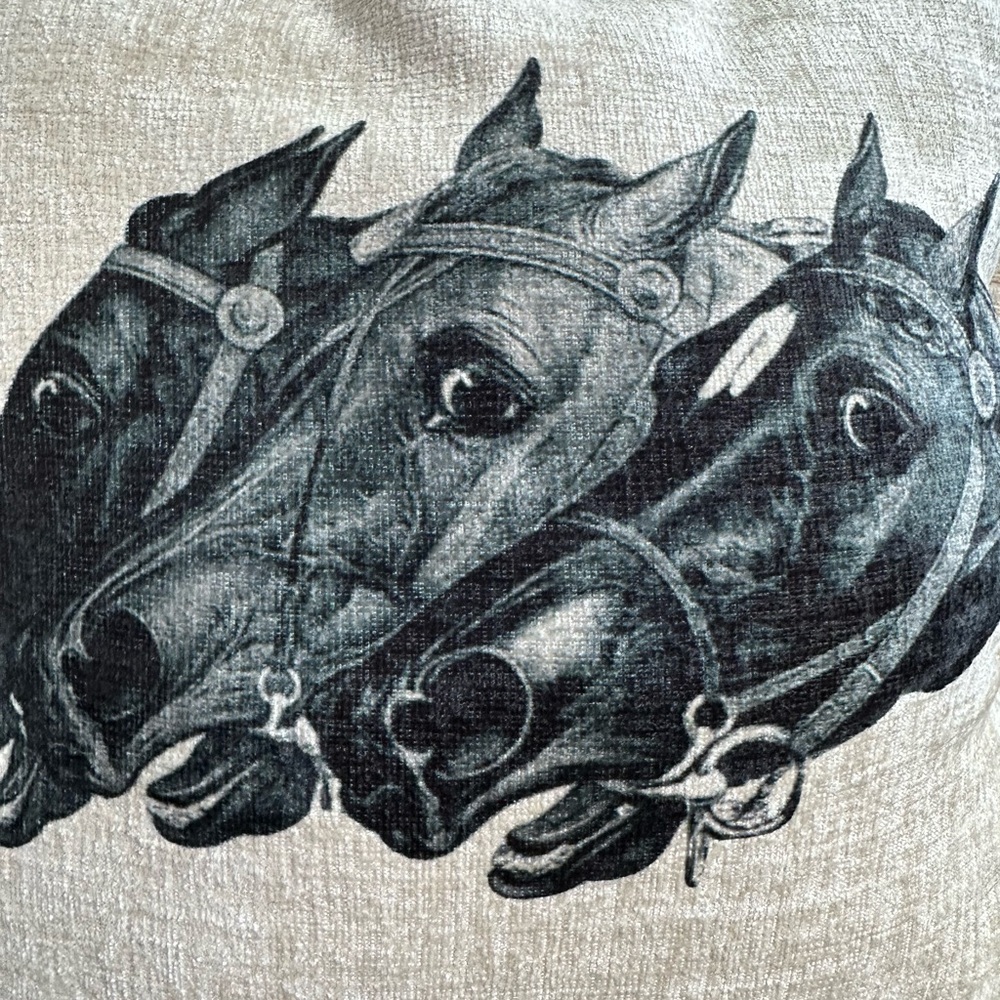 Horse Print Throw Pillow - Picture 2 of 4
